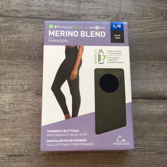 Paradox - Merino Blend Women’s Base Layer Bottom - Black - Picture 1 of 6